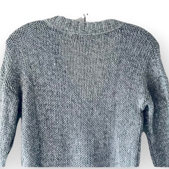 Mudd Womens Junior Silver Gray Sparkly Sequin Long Sleeve Pullover  Sweater M - Picture 7 of 13